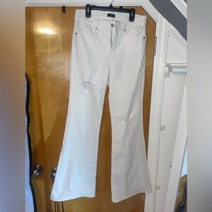Express 70s Flare White Jeans Women’s Size 4